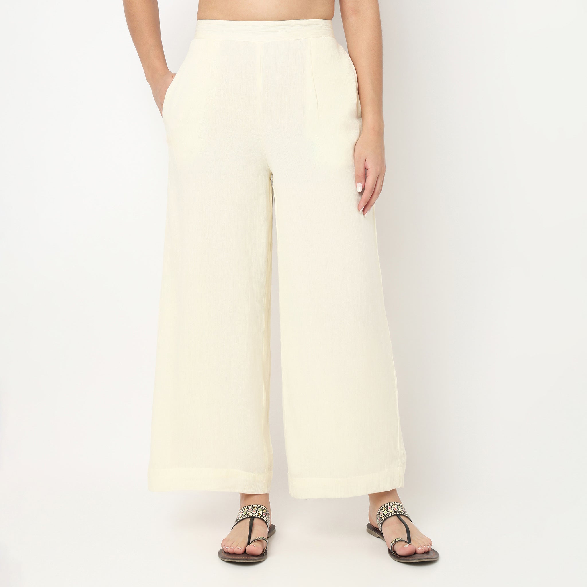 High Rise Straight Pants