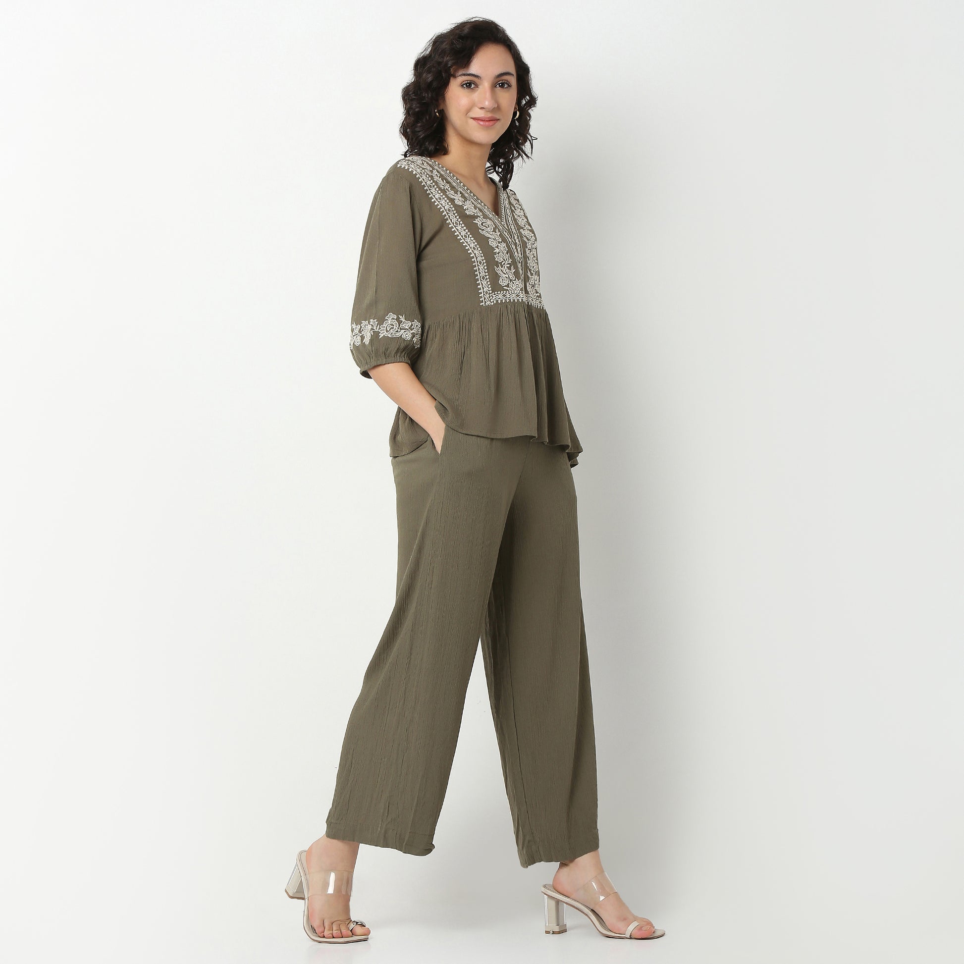 Viscose Ankle Length Pants