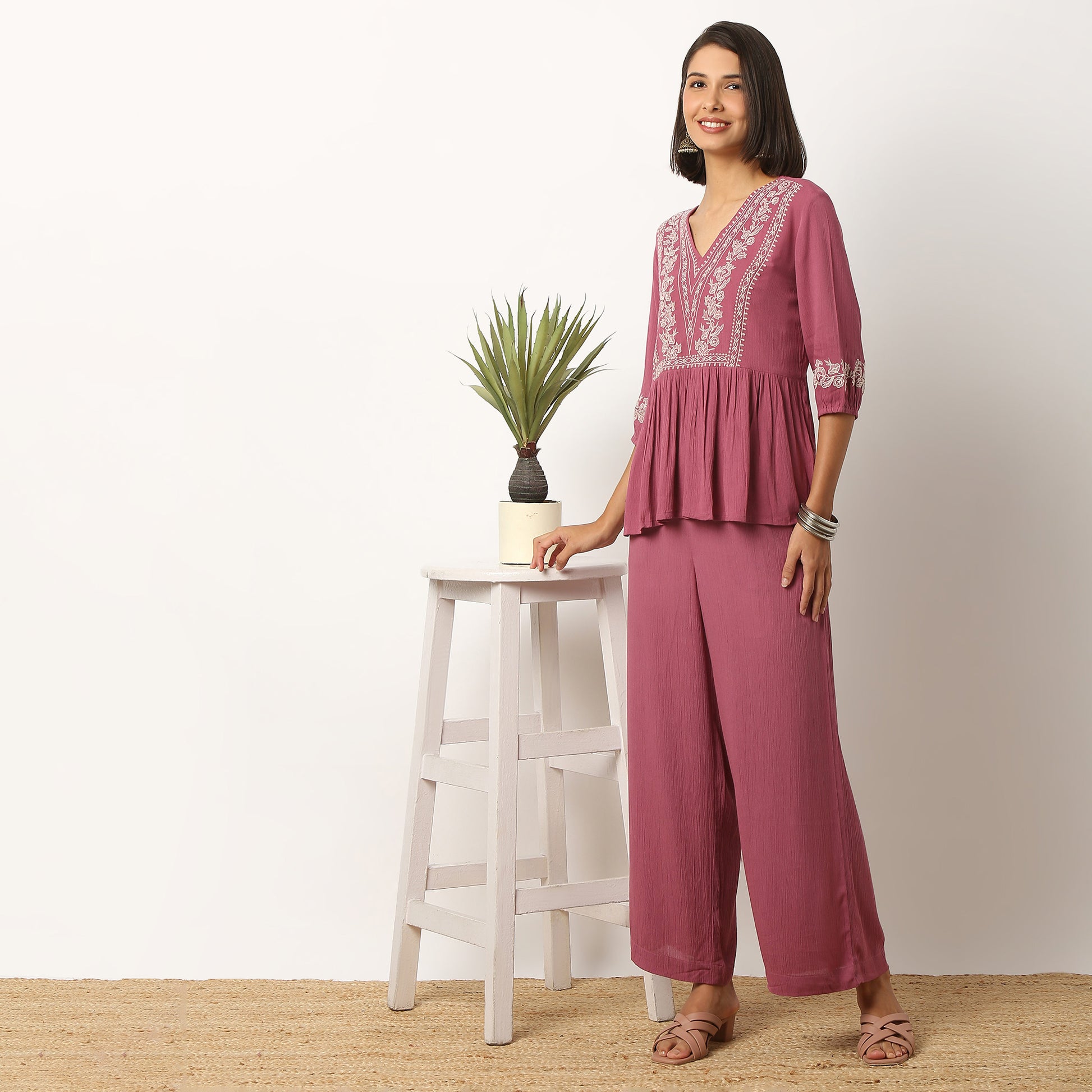 Viscose Ankle Length Pants
