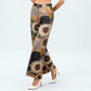 High Rise Printed Straight Pants