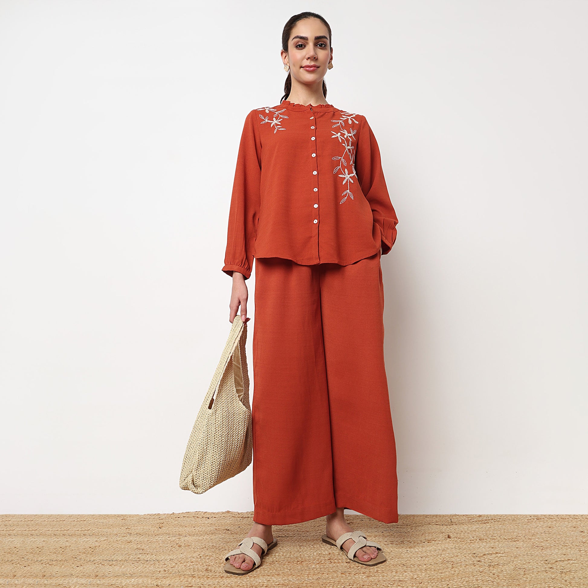 High Rise Straight Pants