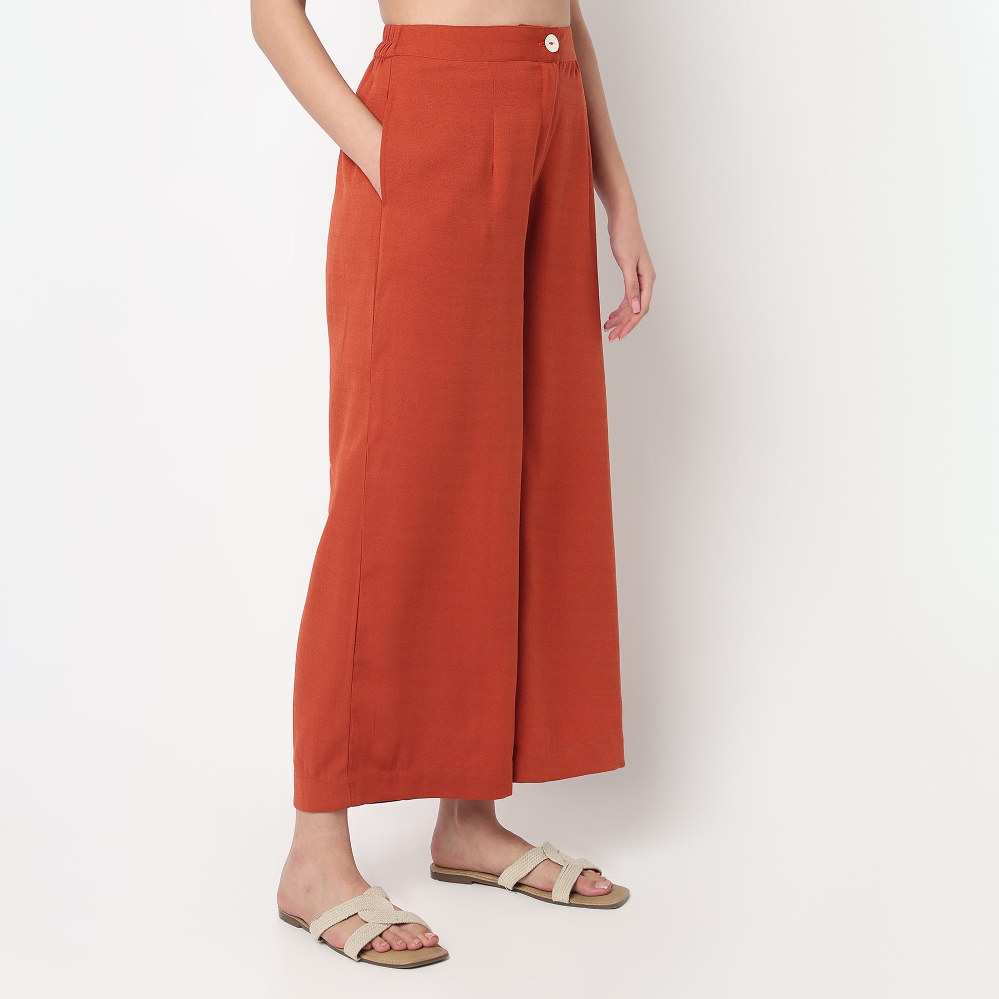 High Rise Straight Pants