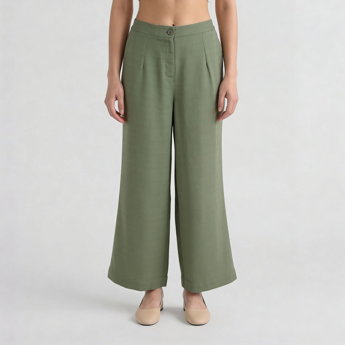 Straight Fit High Rise Pants