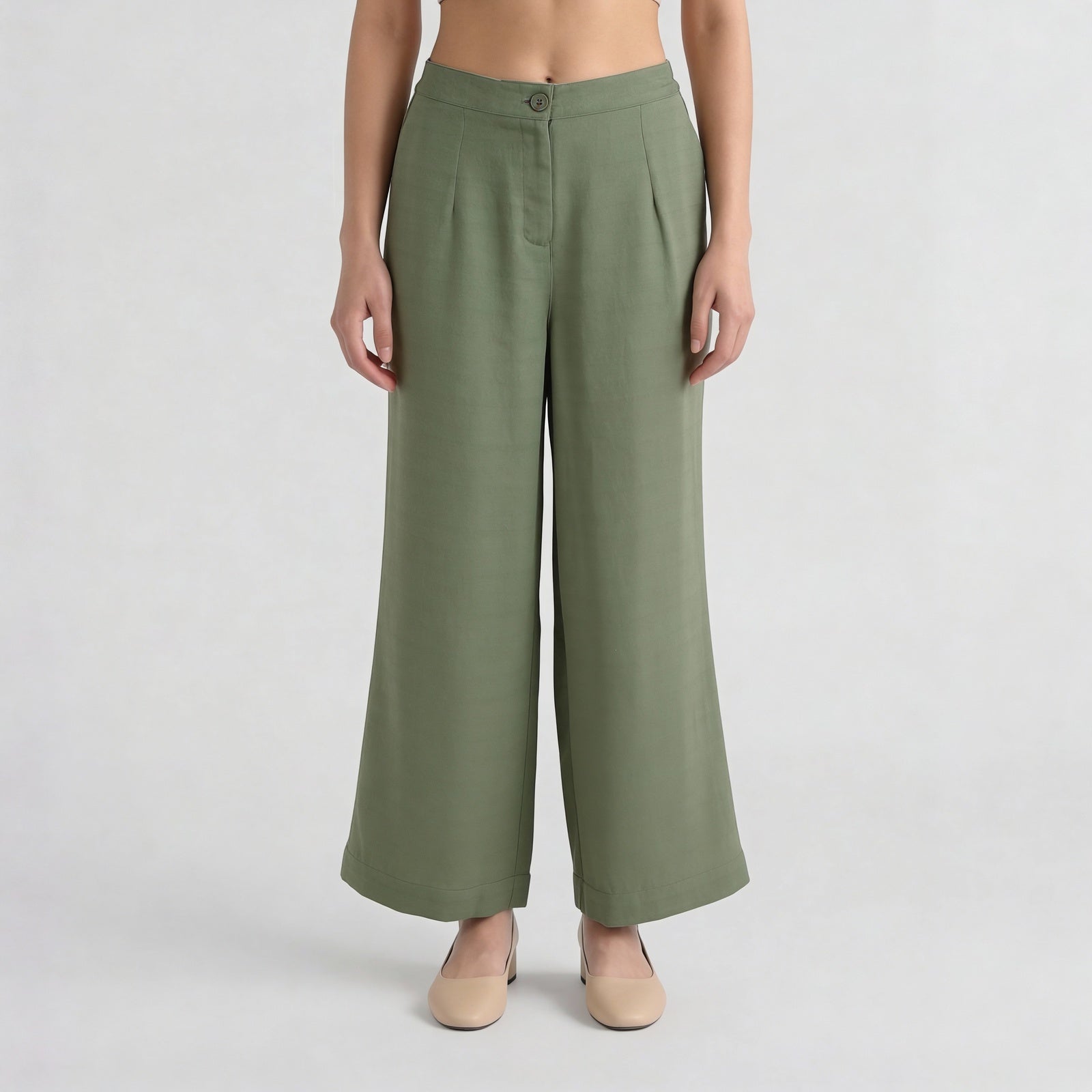 Straight Fit High Rise Pants