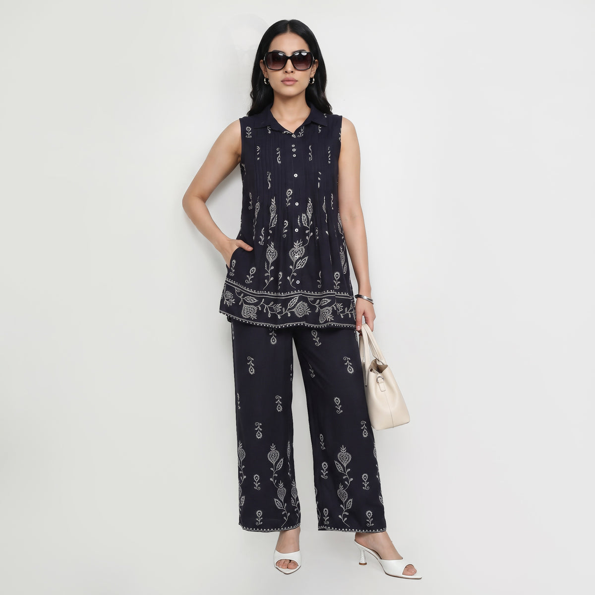 Straight Fit High Rise Pants