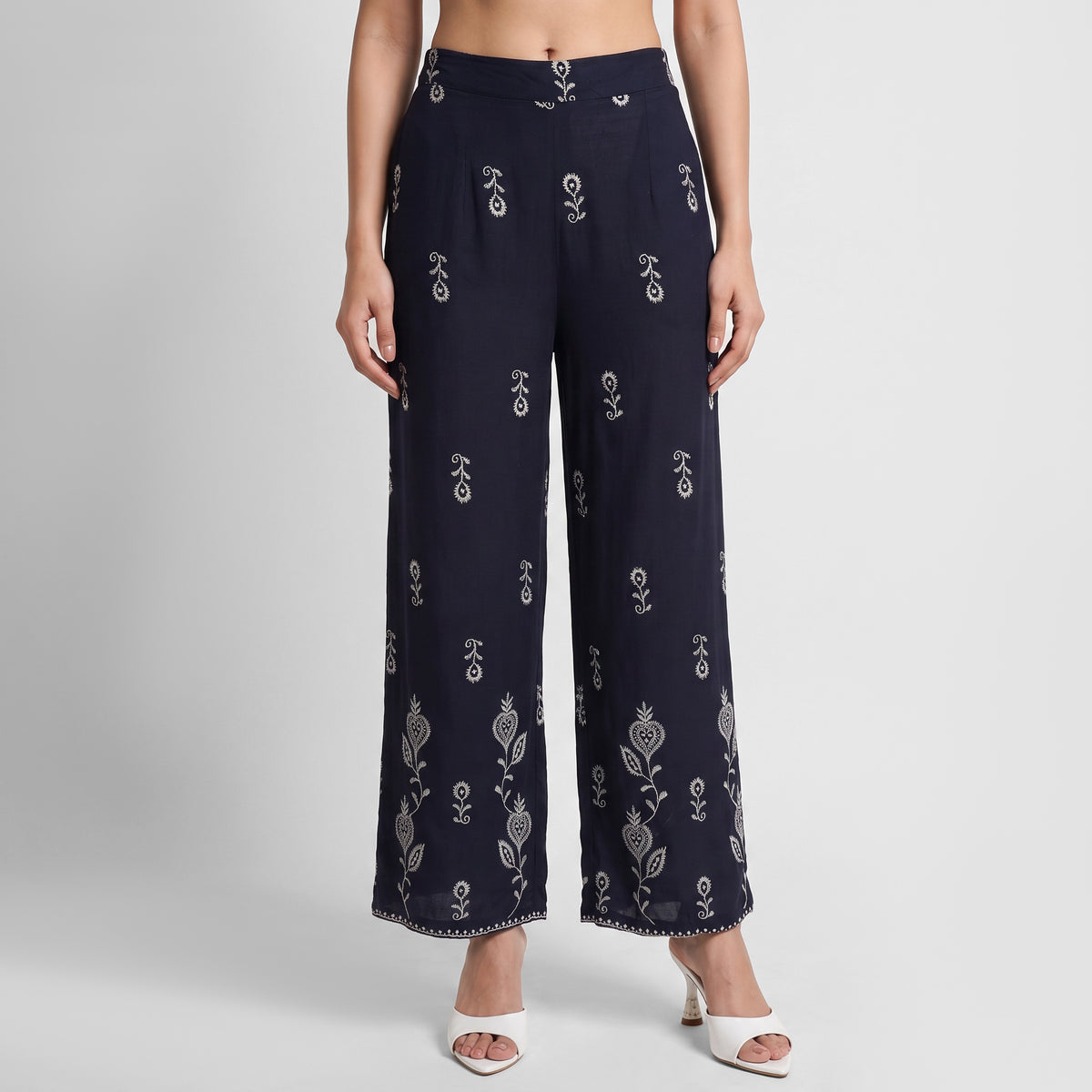 Straight Fit High Rise Pants