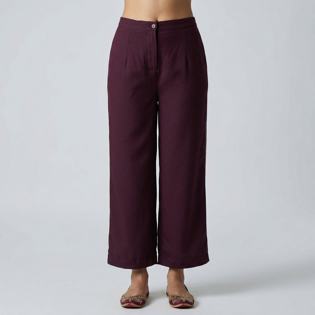Straight Fit High Rise Pants