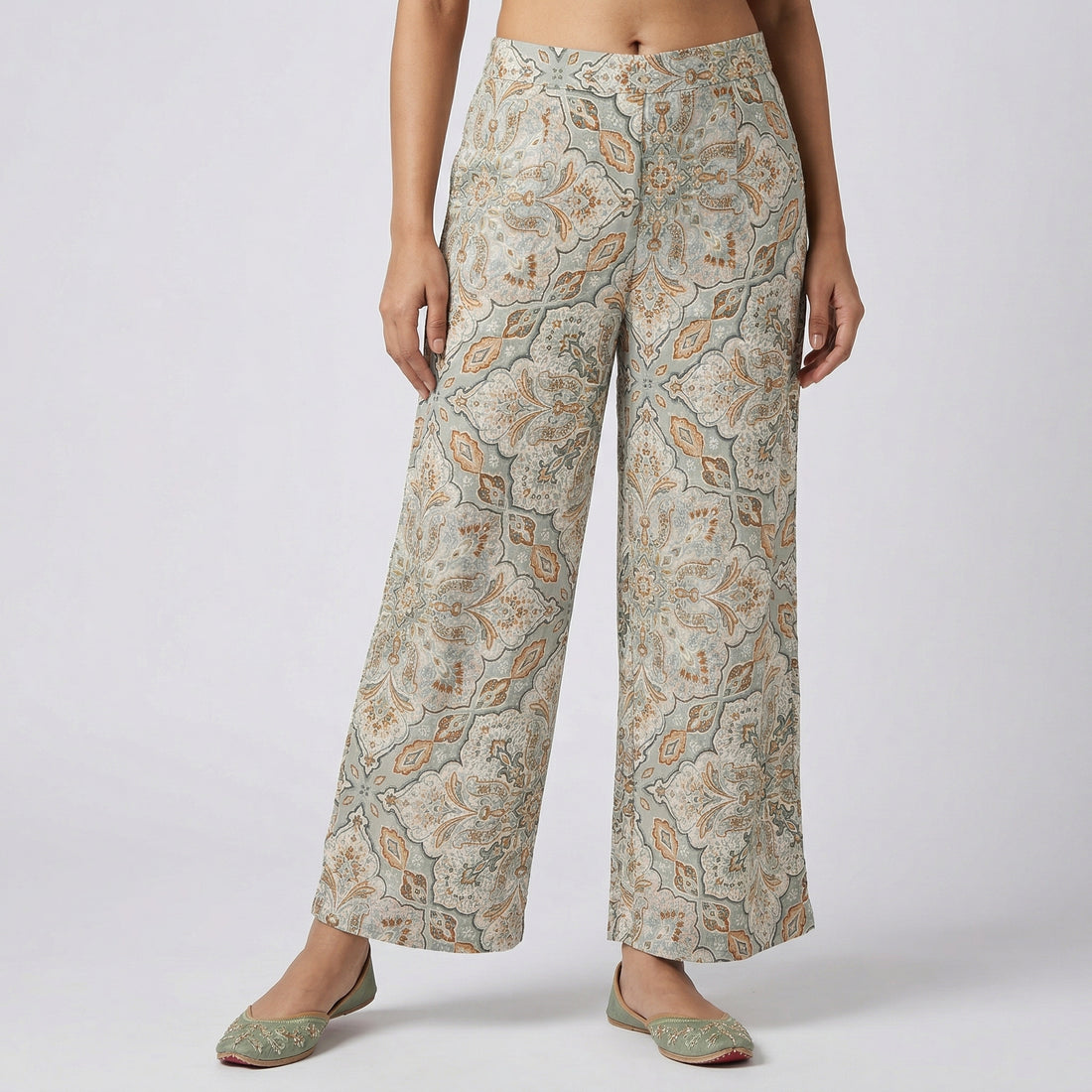 Straight Fit High Rise Pants