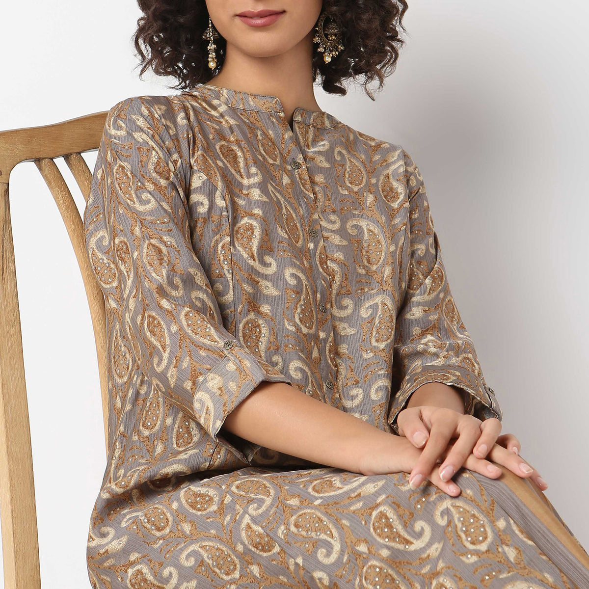 Flare Fit Embellished Kurta with Pyjama Set