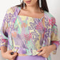 Flare Fit Printed Top with Palazzo and Shrug Set