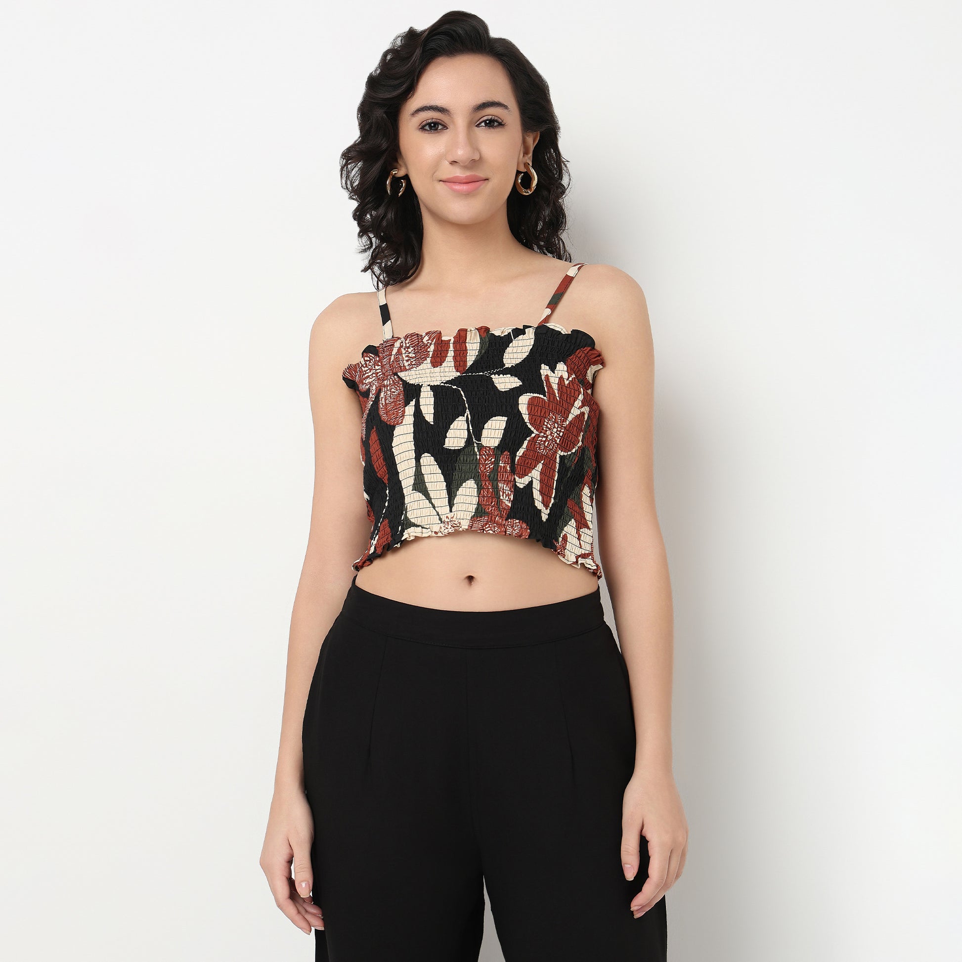 Order Now Women Print Shirt Collar Straight Boxy Fit High Rise Ethnic Wear Fusion Set by Style Union