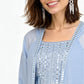 Flare High Rise Embellished Top with Palazzo with Shrug Set