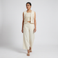 Embroidered Smocked Crop Top with Shrug and Pant