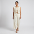 Embroidered Smocked Crop Top with Shrug and Pant