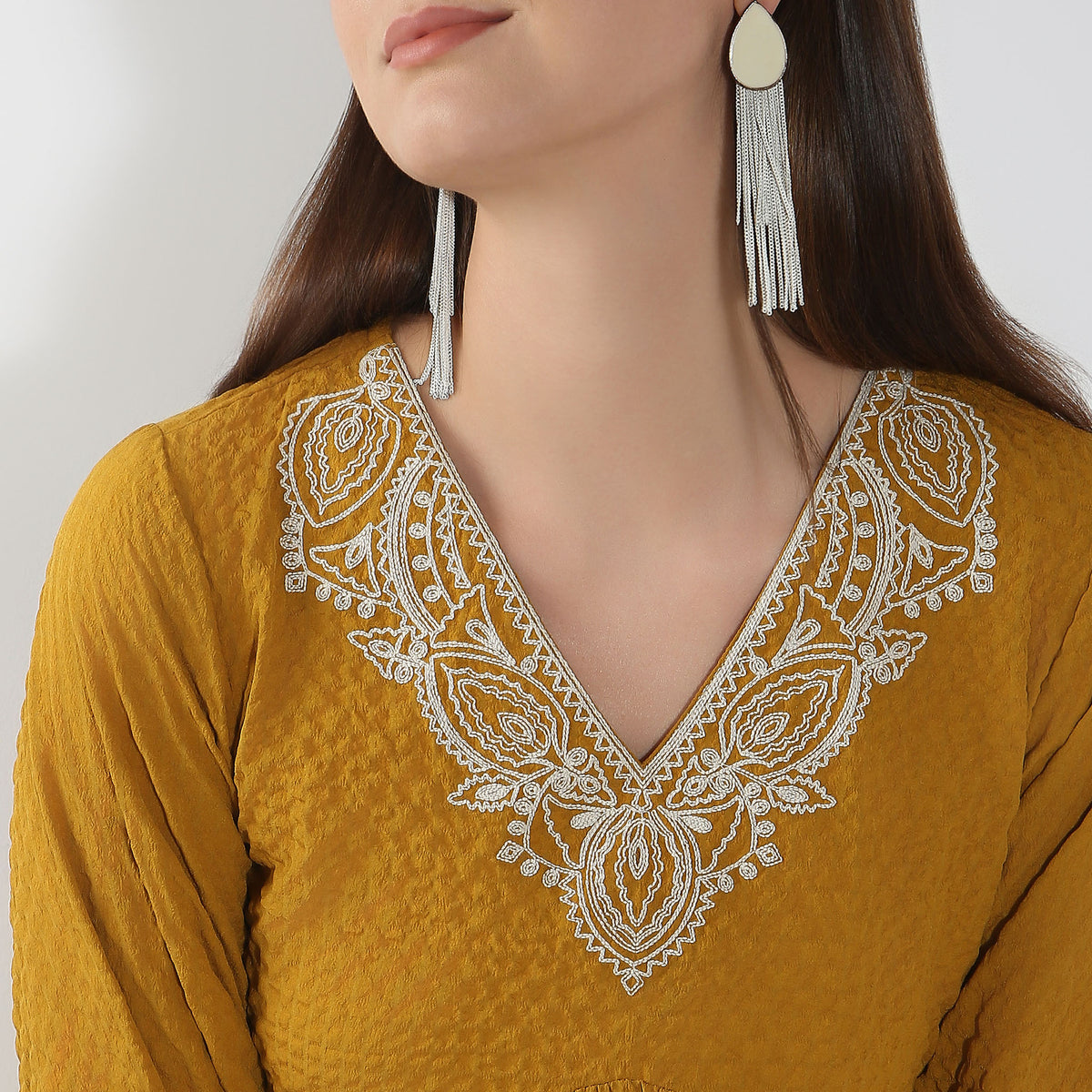 Regular Fit Embroidered Tunic