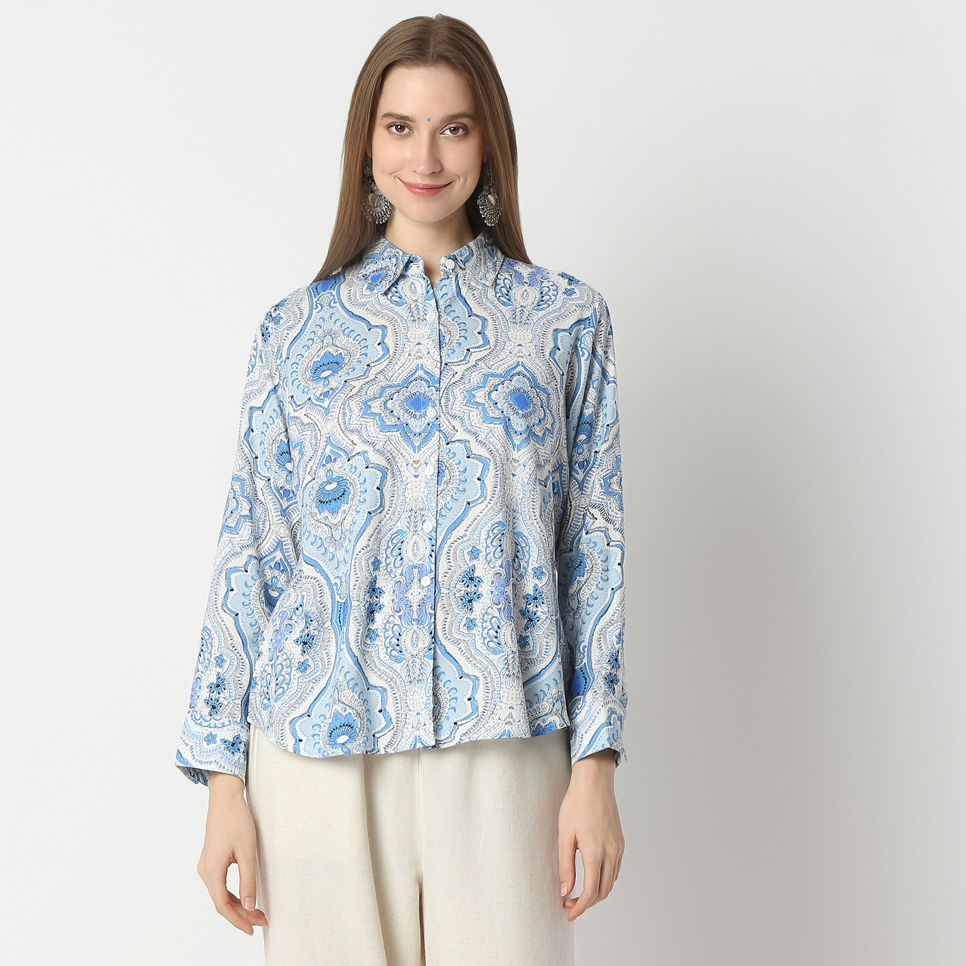 Regular Fit Printed Regular Length Shirt