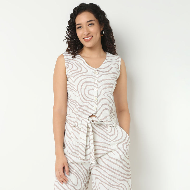 Straight Hem Shell Vest Top