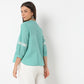 Embroidered Band Neck Full Sleeve Top