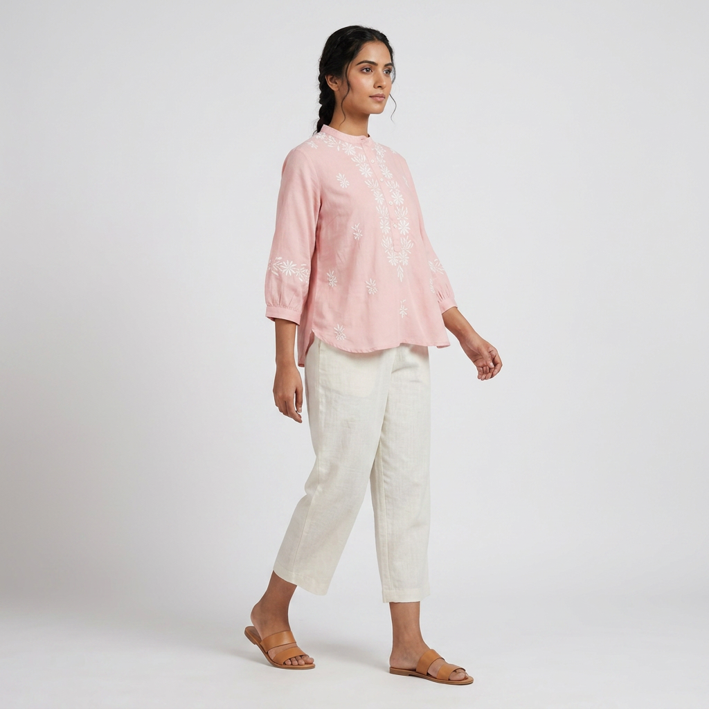 Embroidered Straight Top
