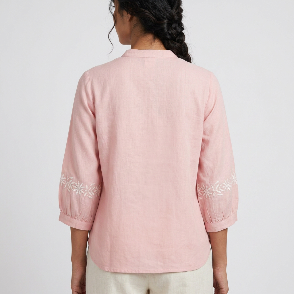 Embroidered Straight Top