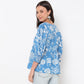 Flare Fit Floral Print Tie-Up Neck Top