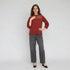 Polyester Embroidered Three-Fourth Sleeve Top