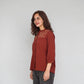 Polyester Embroidered Three-Fourth Sleeve Top