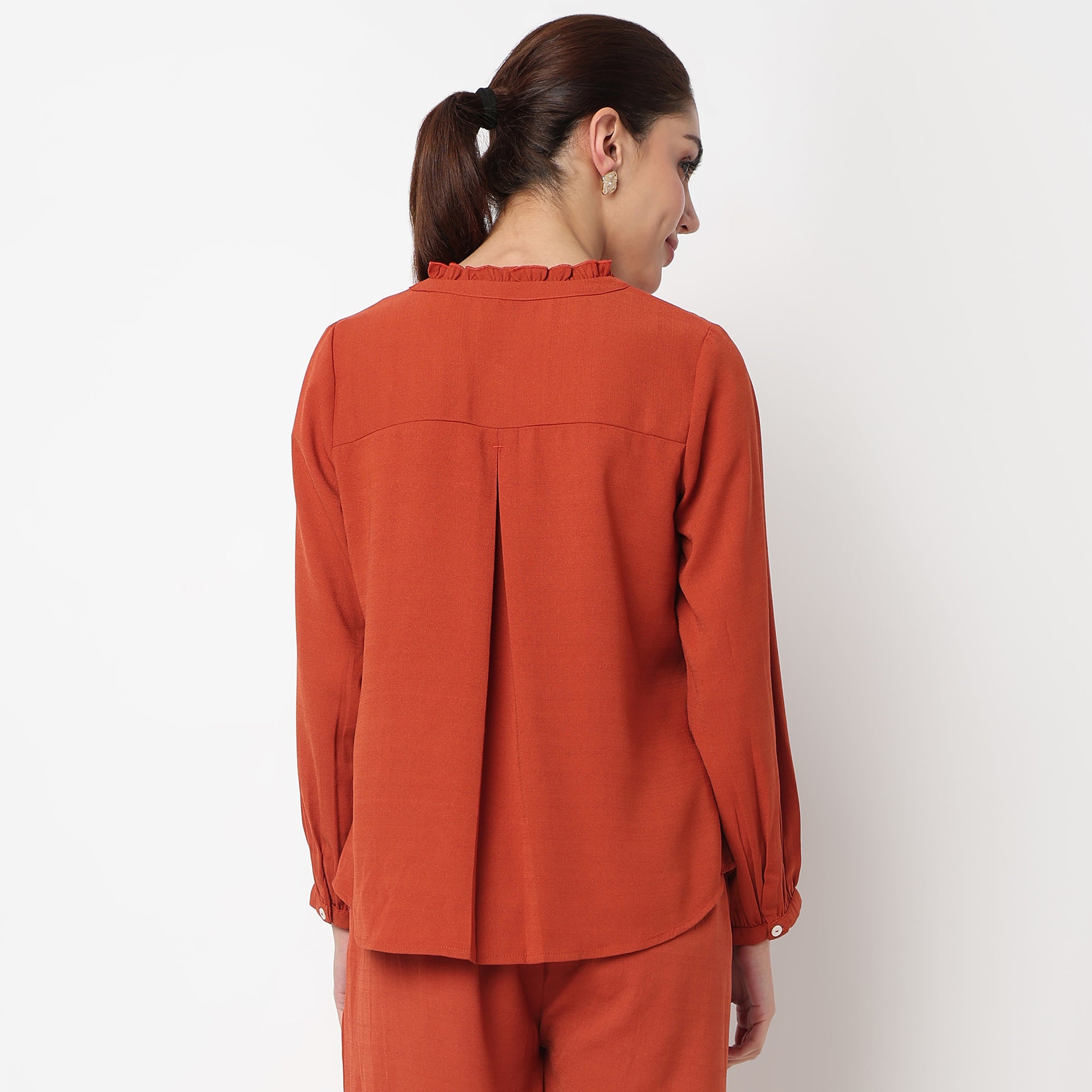 Embroidered Flared Top