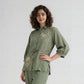Embroidered Shirt With Waist Tie Up