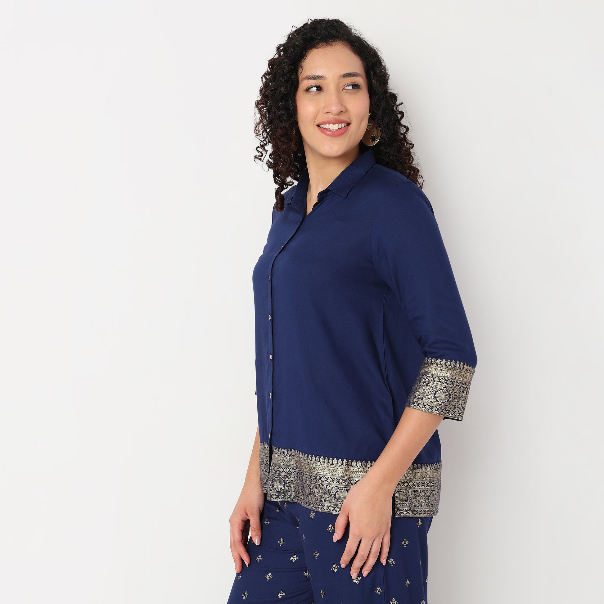 Printed Camp Collar Shirt