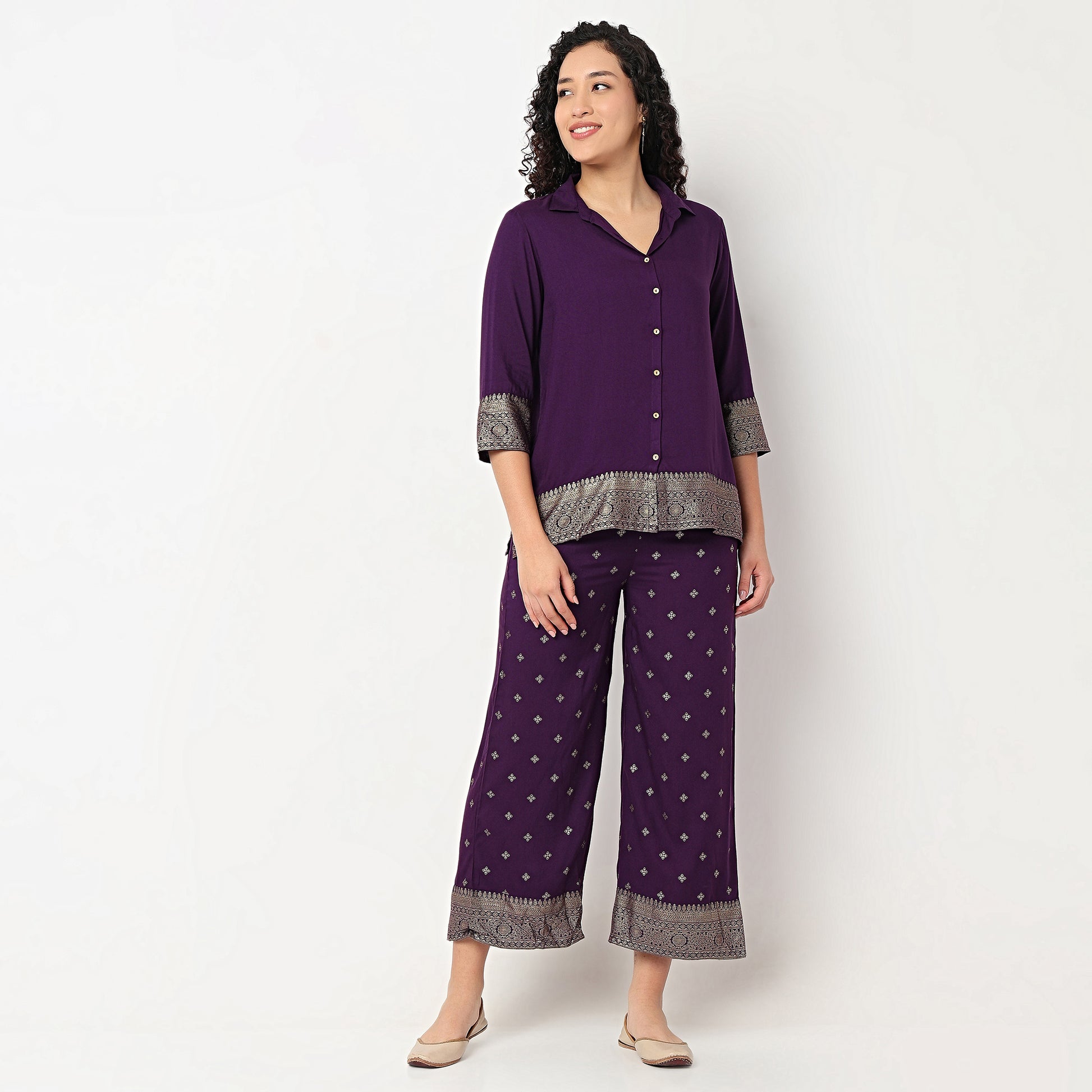 Printed Camp Collar Shirt