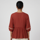 Embroidered Flared Top