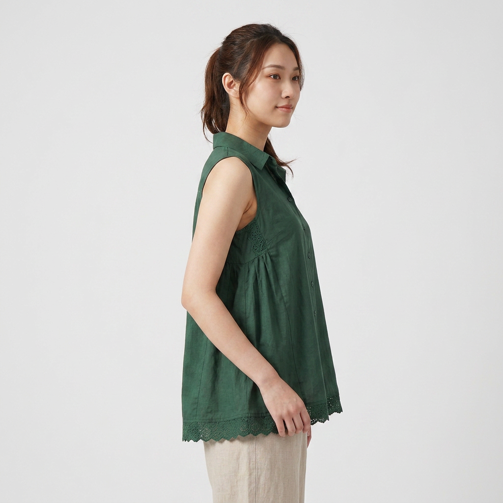 Solid Side Smoked with Collar Top