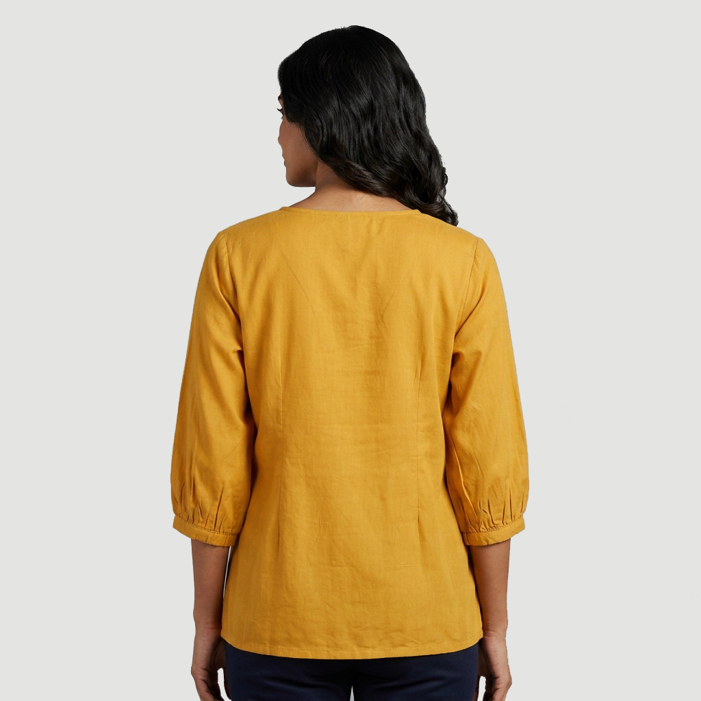 Embroidered Flared Top