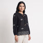 Embroidered Tie Up Relaxed Top