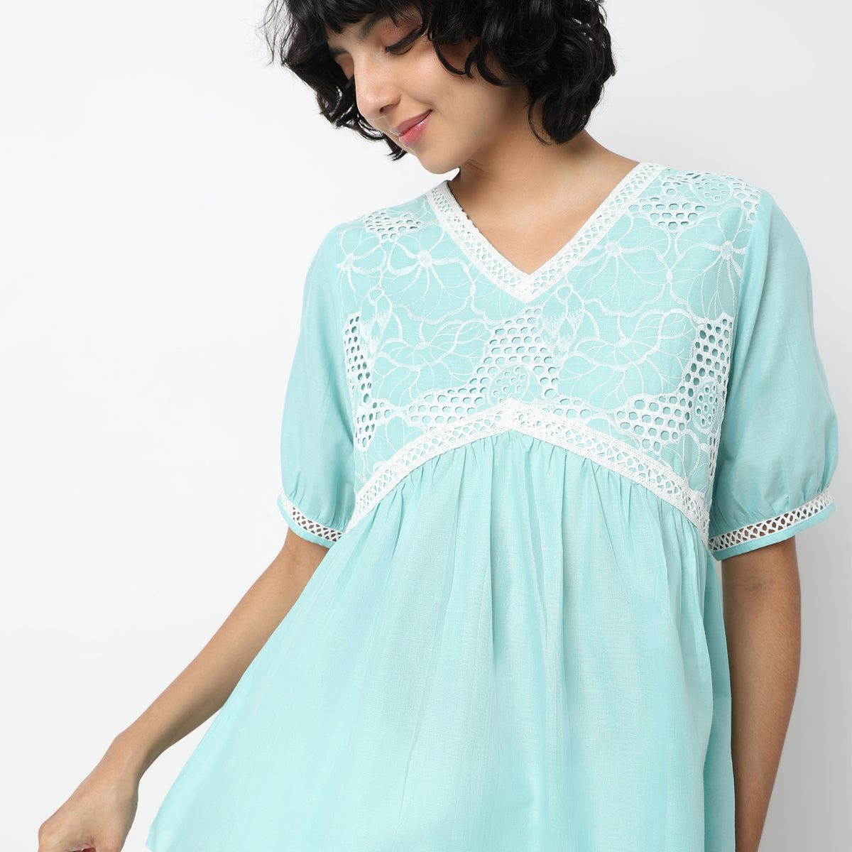 Flare Fit Embroiderd Tunic