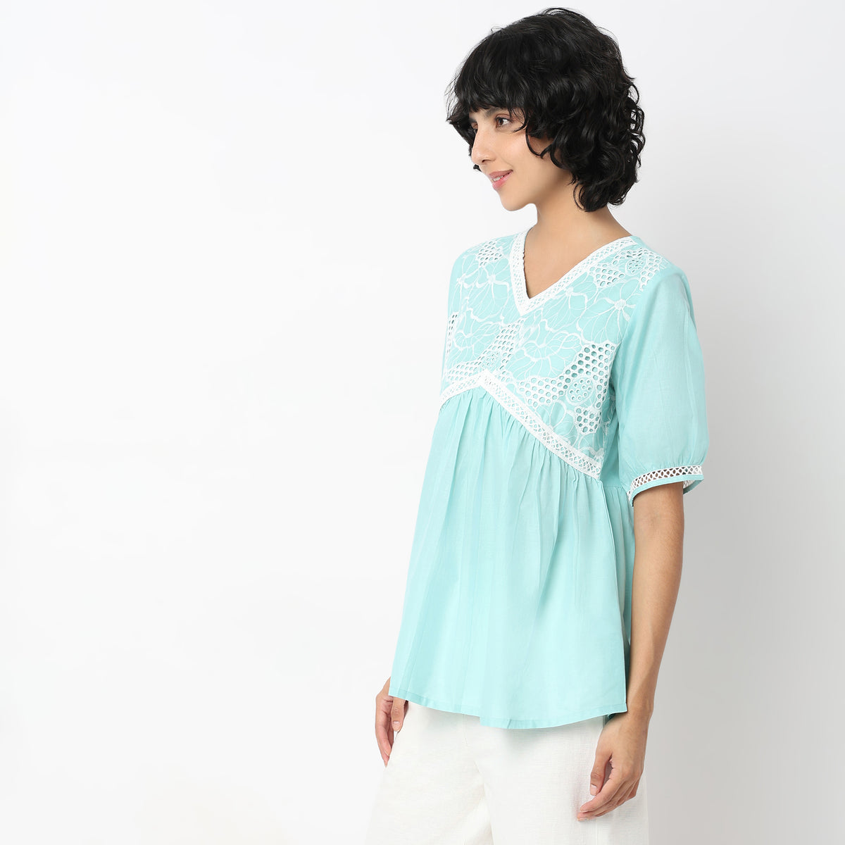 Flare Fit Embroiderd Tunic