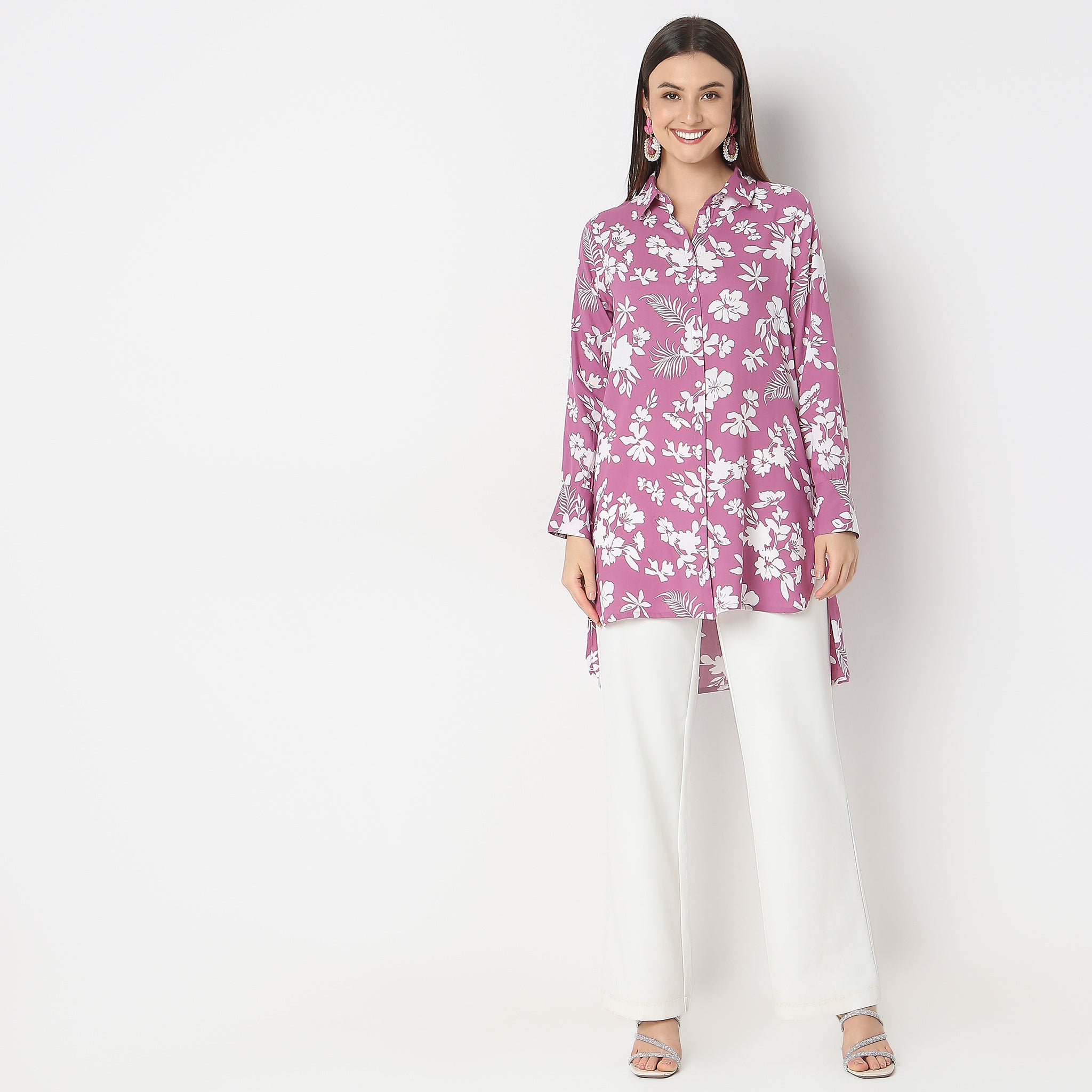 Regular Fit Printed A-Line Tunic