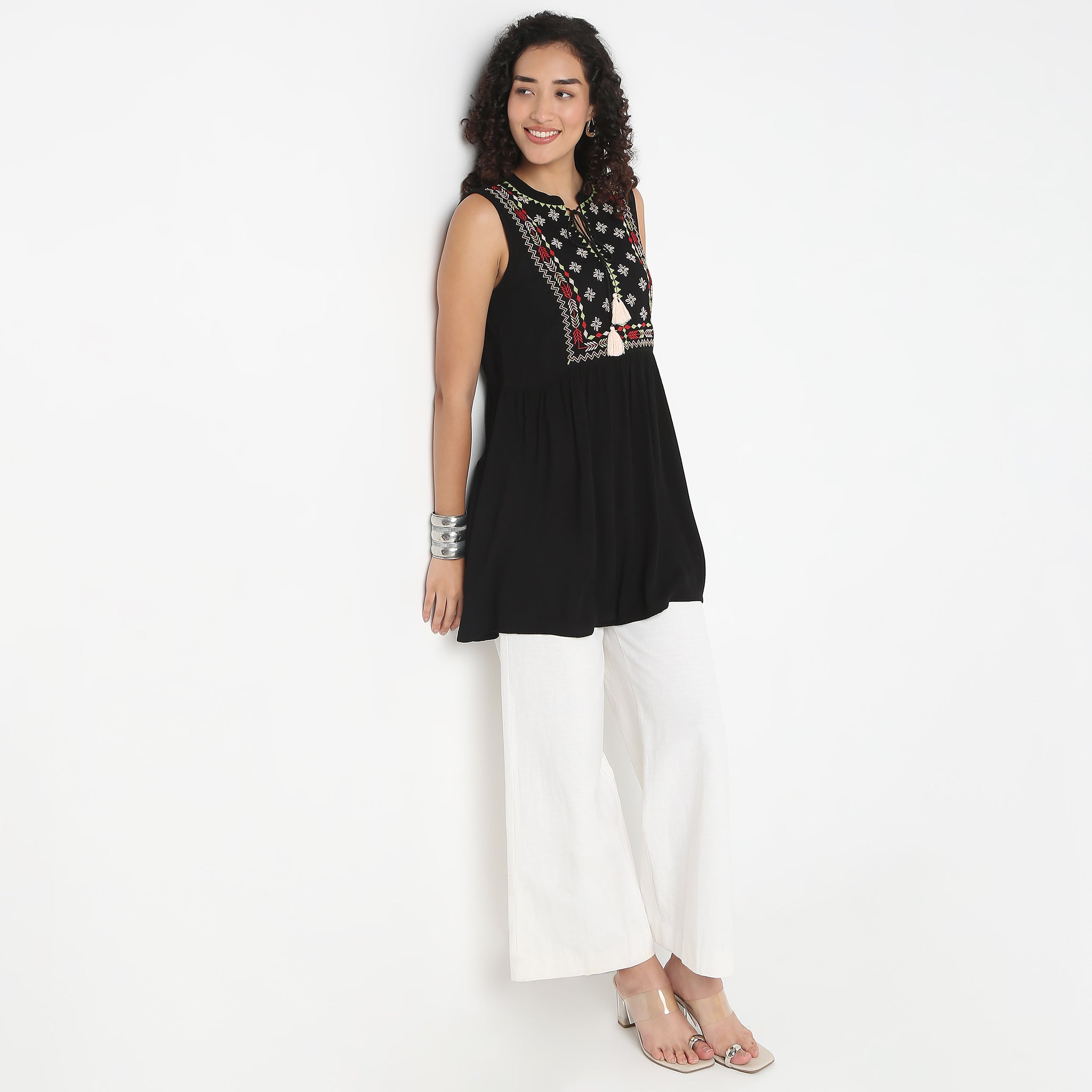 Yoke Embroidered Tunic