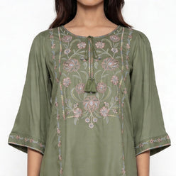 Embroidered Flared Tunic