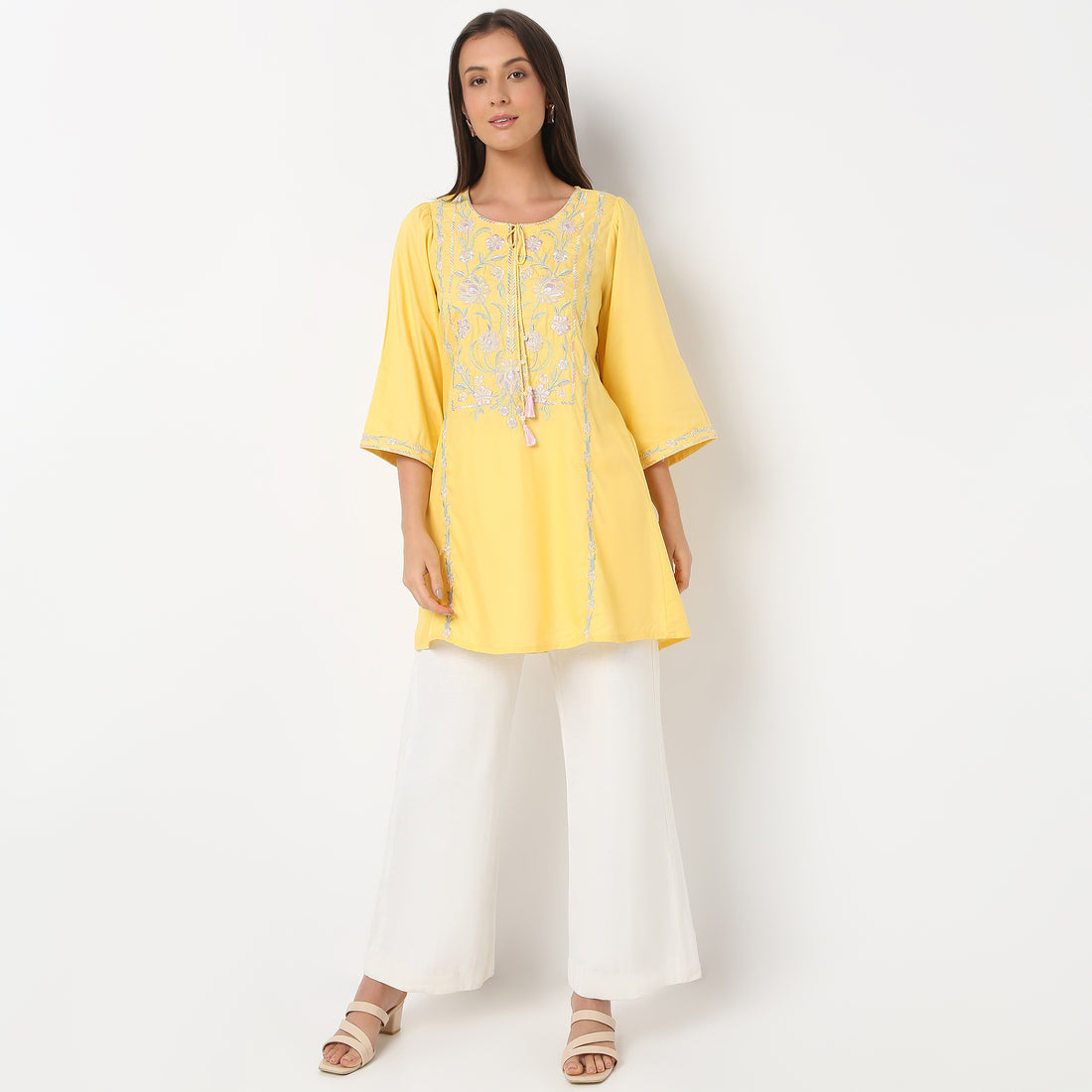 Embroidered Flared Tunic