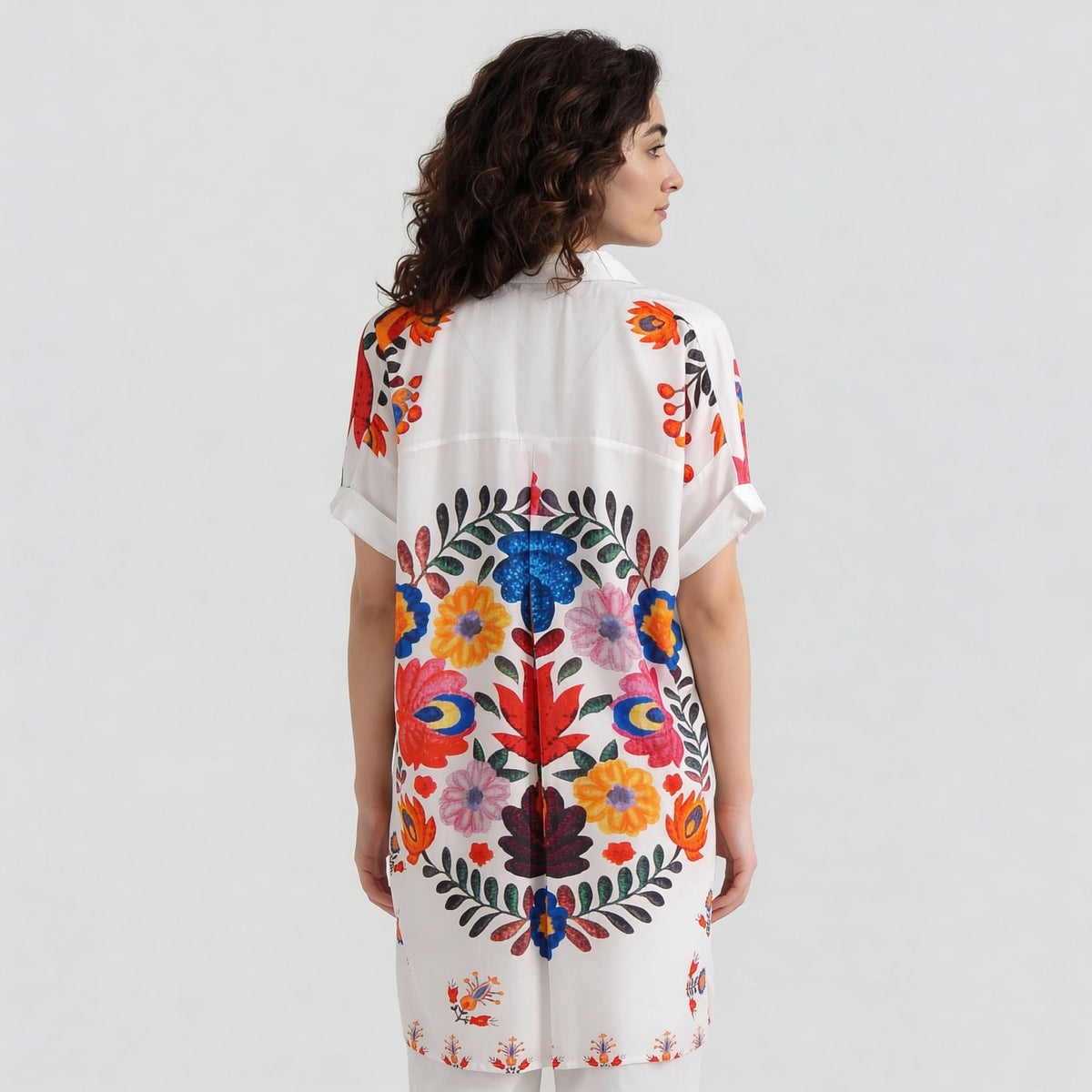 Cotton Printed Three-Fourth Sleeve Tunic