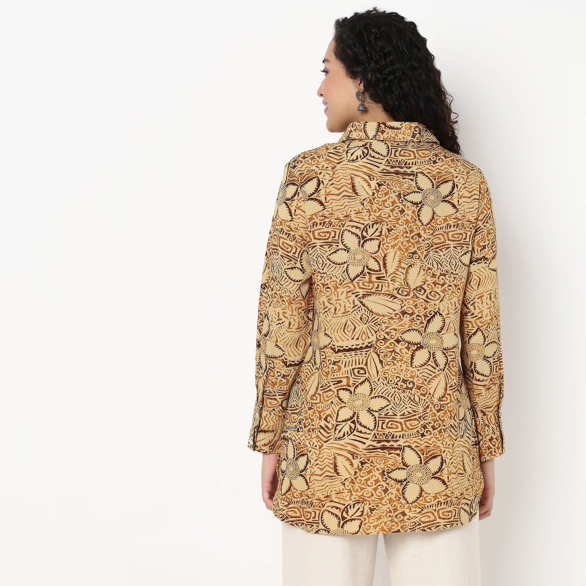 Indie Printed Shirt Tunic
