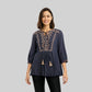 V-Neck Embroidered Tunic