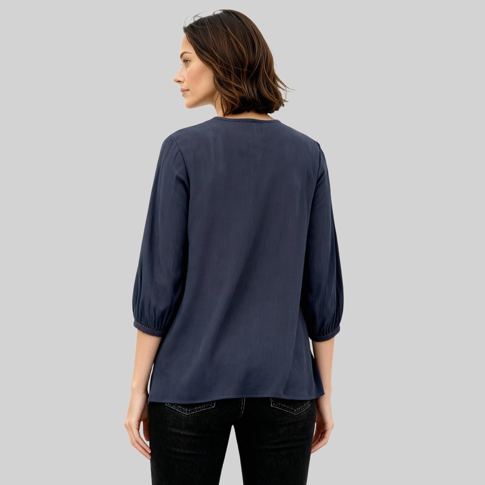 V-Neck Embroidered Tunic