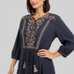 V-Neck Embroidered Tunic