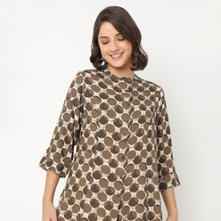 Printed A-Line Tunic