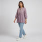Embroidered W-Cut Tie-Up Neck Tunic