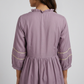Embroidered W-Cut Tie-Up Neck Tunic