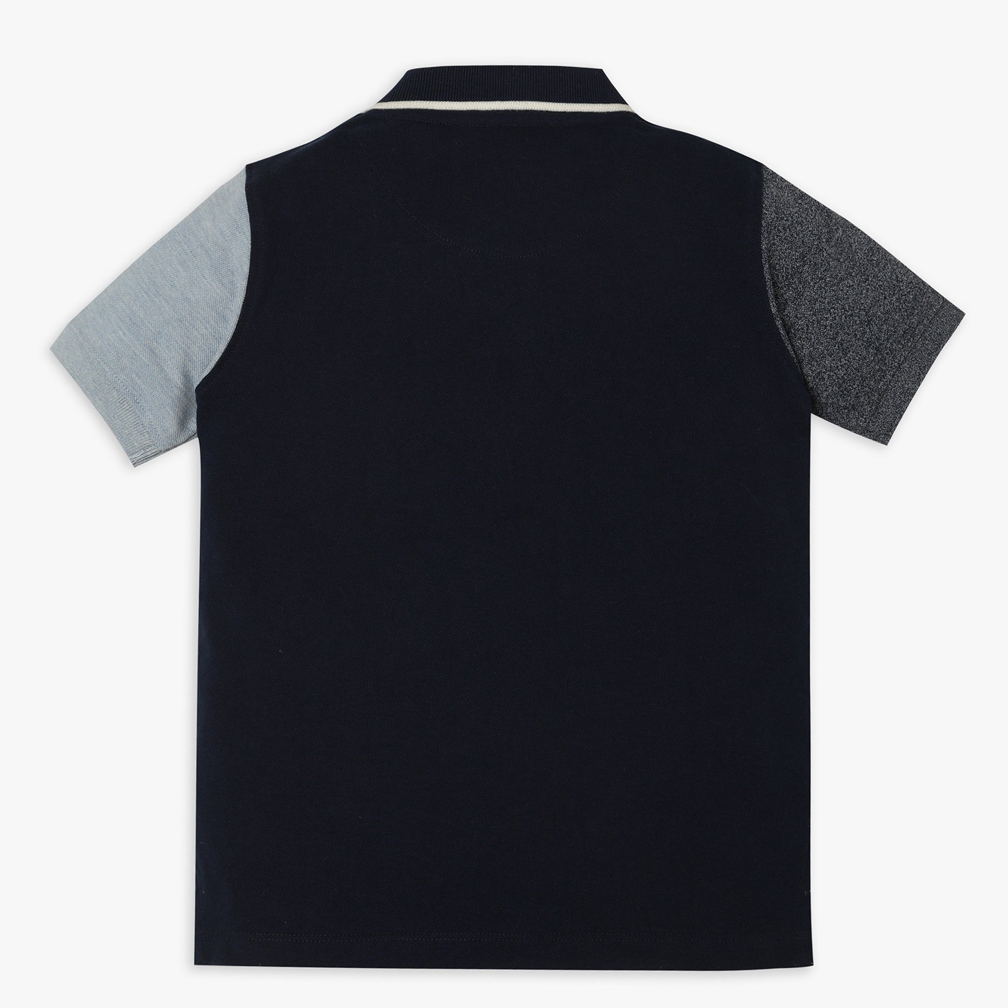 Boys Regular Fit Cut and Sew Polo T-Shirt